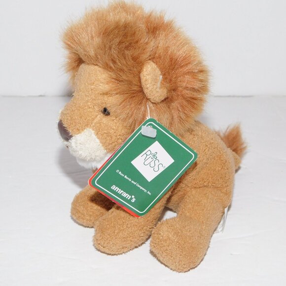 Russ Luv Pets Brown Lion CAIRO Bean Bag Plush Stuffed New w Tag Chamois Feel - Picture 2 of 5